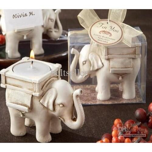 Free Shipping Lucky Elephant Candles Holder Tea Light Candles Holder Wedding Birthday gifts 20pcs/lot