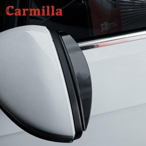 Carmilla for Volkswagen VW Golf 7 Mk7 7.5 MK7.5 2013-2019 Car Accessories Side Rearview Mirror Eyebrow Panel Cover Trim Stickers