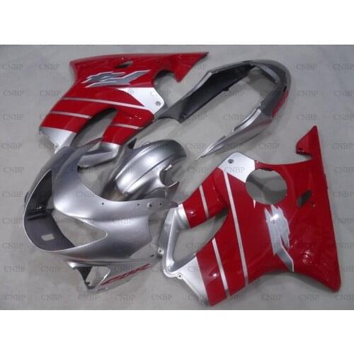 CBRF4 1999 - 2000 Fairings CBR F4 99 Full Body Kits CBR 600 2000 Silver Red Fairing