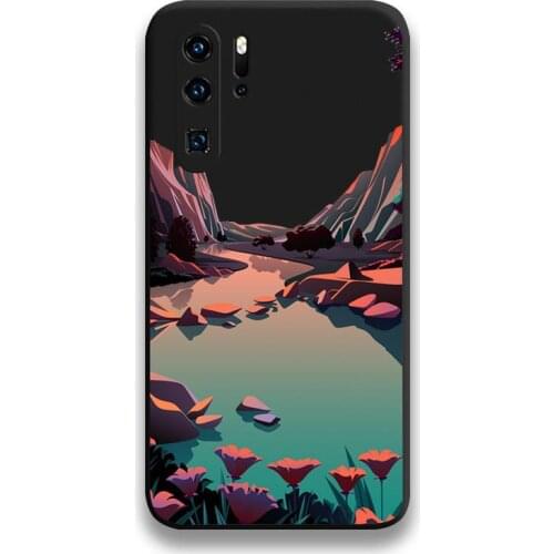 Hand painted Landscape art Phone Case For Huawei P20 P30 P40 lite E Pro Mate 40 30 20 Pro P Smart 2020