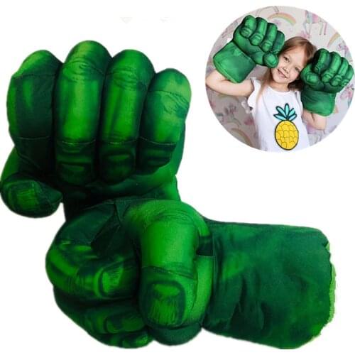 4-12Y Child Hulk Fist Plush Gloves Cosplay Performing Fantasy Shield Props HalloweenToys Kids Gift