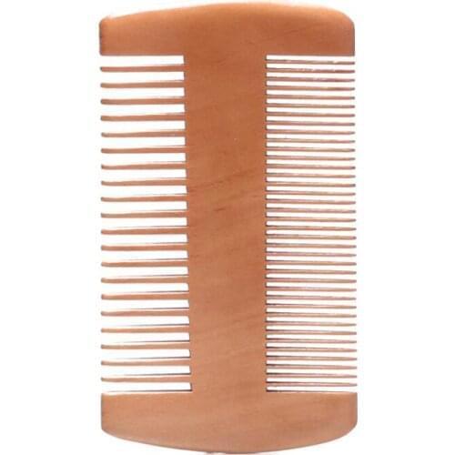 Double Sides Narrow Pocket Nature Wooden Beard Combs Hair Brush Pente Madeira Lice Pet Hair Tool LX2735
