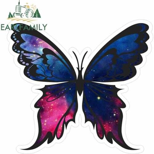EARLFAMILY 13cm x 12cm For Monarch Butterfly Vinyl Car Wrap Stickers Waterproof Decal Personality Creative Occlusion Scratch