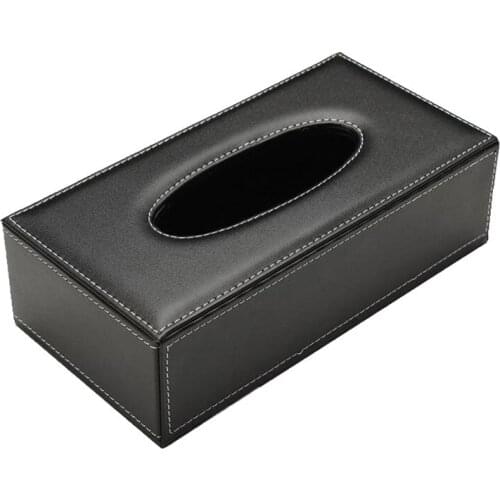 PU Leather Tissue Box Cover Napkin Toilet Paper Holder Case Home Car Tissue Box Holder