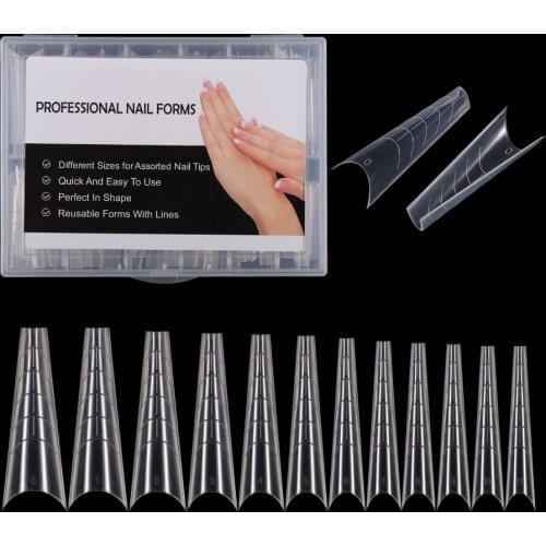 120pcs Upper Forms For Nails Nail System Quick Building Gel Mold Nail Extension Forms Tips Dual Forms DIY Nails Accessoires