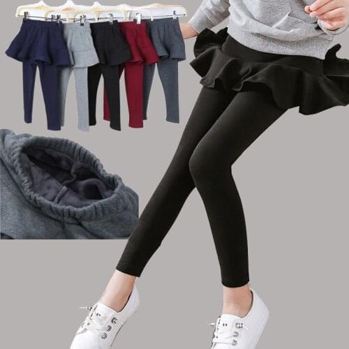 Girls Dikke Leggings Plush And Thickened Children Warm Pants Shirt Autumn And Winter Legging 380g Down Proof