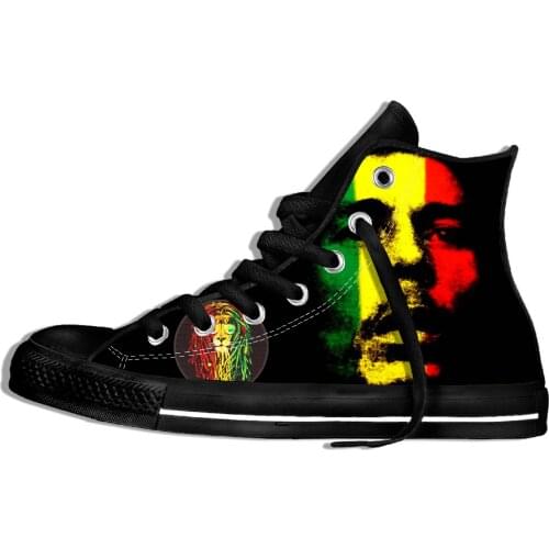 Men Shoes Sneakers Custom Print Bob Marley Images Breathable Outdoor Trainer Sneakers Custom Male Shoes