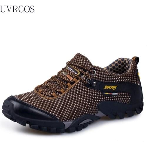 2021 New Breathable Mens Mesh Shoes Lightweight Mens Flat Shoes Casual Design Mens Sports Shoes Hiking Outdoor Hiking Shoes