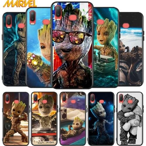 Groot Marvel Avengers for Samsung Galaxy A9 A8 Star A750 A7 A6 A5 A3 Plus 2018 2017 2016 Silicone Black Phone Case Soft Cover