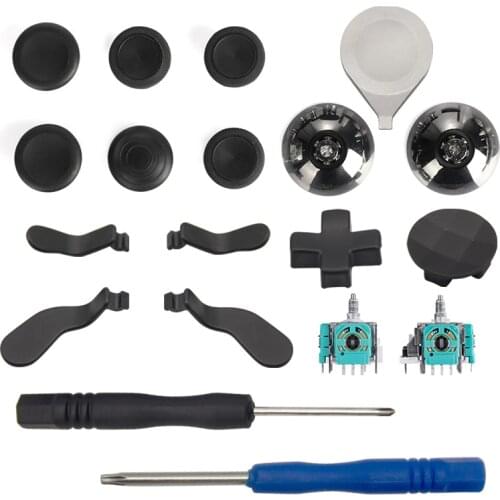 19 PCS Thumbsticks and Button Kit with Adjustment Tool D-Pad Paddles for One Elite Controller Series 2