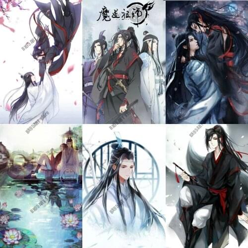 5D DIY Full Drill Diamond Painting Anime Mo Dao Zu Shi Wei Wuxian Diamond Embroidery Cartoon Cross Stitch Kits Mosaic Room Decor