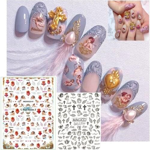 Latest 3D Nail Art Sticker Nail L-192 angel Series Nail Art Sticker Decal Tool DIY Tool