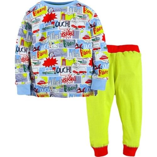 Autumn Winter Soft Baby Boys Pajamas Long Sleeve Children Sleepwear Sets New Arrival Cotton Children Clothes Sets Size 2 - 7 T