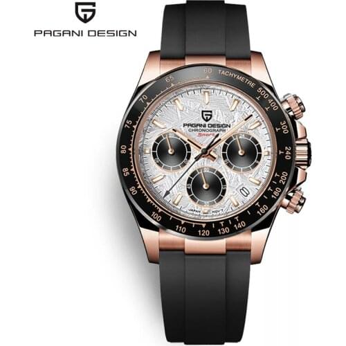 PAGANI DESIGN 2021 New Mens Watches Chronograph Luxury Quartz watch for men 100M Waterproof Wristwatch Steel Diver Reloj Hombre