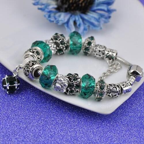 PC4 Silver Dreamcatcher Tassel Feather Charm Bracelet &Bangle For Women Fashion Elegant Jewelry Accessories