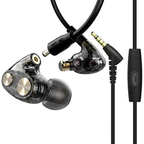 Hi-Res in-ear Wired Earphone Triple Hybrid Driver Headphones with Mic Coaxial Detachable Connector Earbuds Monitor Fashion