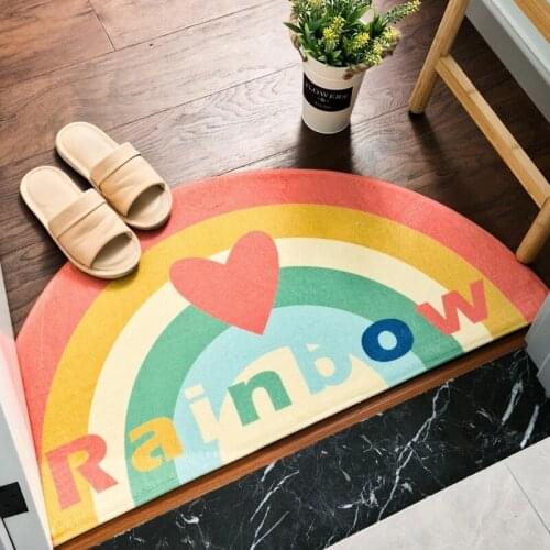 Rainbow Doormat Non-slip Floor Mat Cartoon Cat Kitchen Rug Doormat Absorbent Bathroom Entrance Dog Front Door Mat Living Room