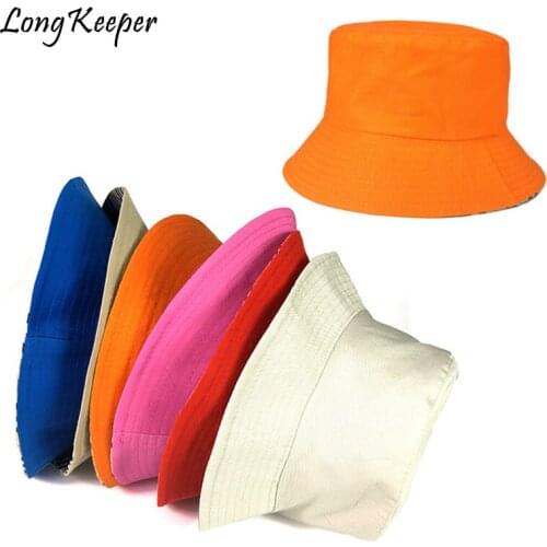 Fashion Sunscreen Men Women Bucket Hat High Quality Cotton Caps Summer Autumn Solid Color Fisherman Panama hats 10 caps/lot