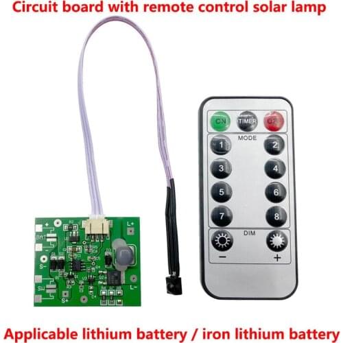Solar Light Circuit Board With Remote Control Lithium Battery Solar Flood Light Control Board Solar Light Circuit Board