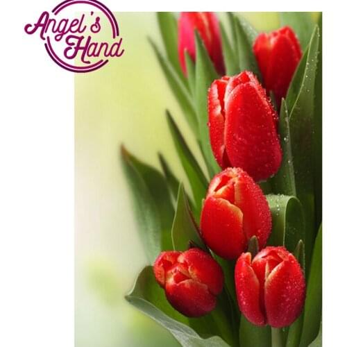 Tulip,Diamond Embroidery,5D,Flower,Diamond Painting,Full,DIY,Needlework,Mosaic,Round Rhinestones,Cross Stitch,Decoration,Art