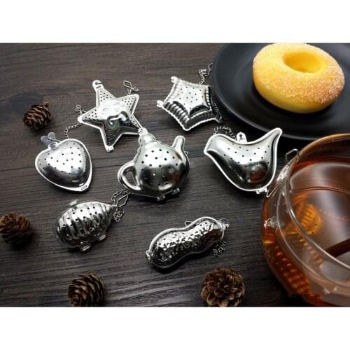 1PC Stainless Steel Sphere Locking Spice Tea Ball Strainer Mesh Infuser tea strainer Filter Infusor Mesh Herbal Ball PD 002