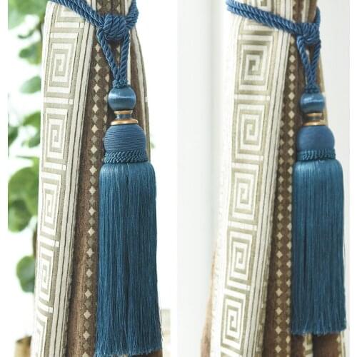 2Pcs/Pair Modern Curtain Hanging Ball Curtains Tassels Curtain Tiebacks Bandages Brushes Curtain Accessories