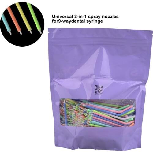 250 pcs Disposable Nozzles Tips for Dental Triple Air Water Syringe 3 Way Syringe for Dental Unit Chair