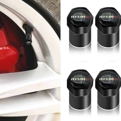 4pcs fashion car tire wheel valve cap Car decoration cover For NISMO Nissans Tiida Teana Skyline Juke X-trail Almera Qashqai