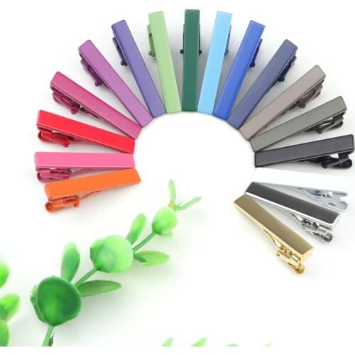 4cm New Mens Dress Colorful Tie Clips Exquisite Fashion Simple Business Necktie Clip Slim Ties Clips Suits Accessories Jewelry
