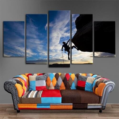 5 Panels Rock climbing enthusias Modern Wall Art For Wall Decor Home Decoration Picture