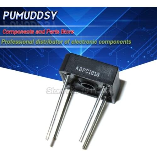 5PCS KBPC1010 10A 1000V DIP diode bridge rectifier new and IC