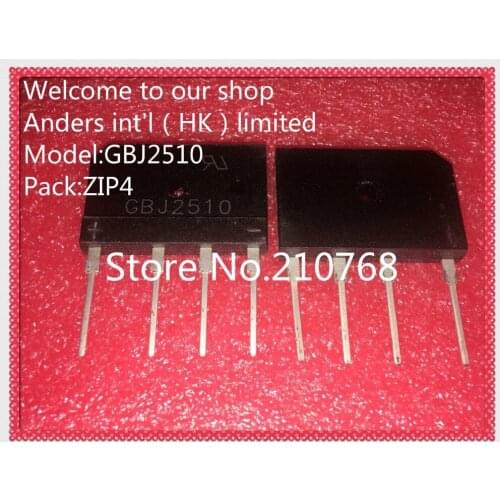 5pcs/lot GBJ2510 RECT BRIDGE GPP 1000V 25A