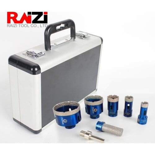 Raizi Diamond Hole Drill Bits Set For Ceramic Tile Granite Marble 20/25/35/55/68 mm tile Hole Saw Cutter kit with Finger bit
