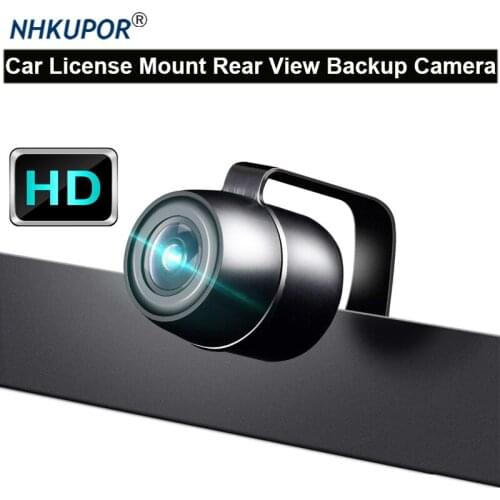 Car License Mount Rear View Backup Camera HD Waterproof Night Vision CCD No Punch Non-destructive Car Reversing Camera