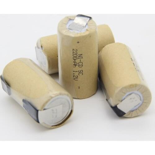 SUB C battery SC batteria europe free shipping akkus rechargeable 2200mah batterie 1.2v for boshce for dewalt power tools