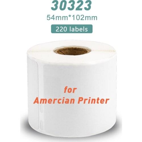 UniPlus 30323 Label Roll Fit Dymo LW Label Maker 300 400 450 LW Wireless Thermal Paper 54*102mm Shipping Sticker Printing 220pcs