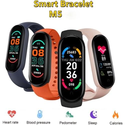 M5 Smart Bracelet Watch Band Fitness Heart Rate blood pressure Traker Sports Waterproof Smart Wristbands For IOS Android