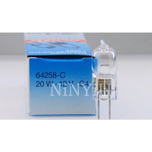 2PCS 64258-C 64258 12V20W G4 340-700nm Halogen Tungsten Lamp for Biochemical Analyzer Spectrophotometer Bulb