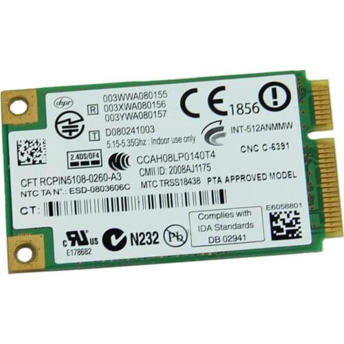 Hot INTEL 5100 DUAL BAND 2.4Ghz 5Ghz WIRELESS N CARD 5.0Ghz MINI-PCI-E 5100AN