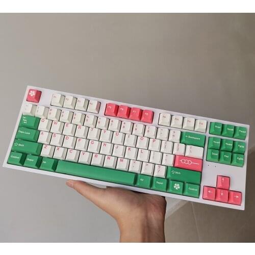 Hanami Dango Design Keycaps For Cherry Mx Gateron Kailh Box TTC Switch Mechanical Keyboard 60 87 104 Cherry Profile PBT Key Cap