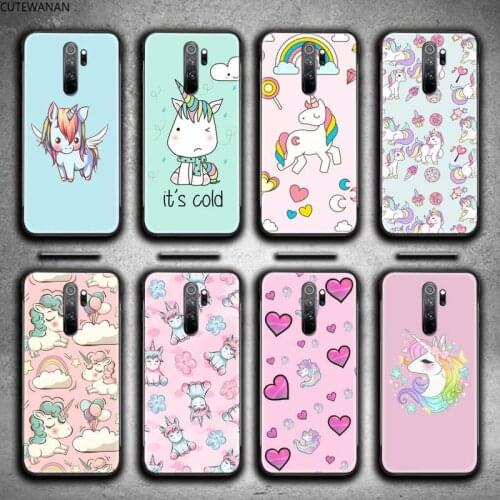 Cute unicorn Phone Case for Redmi 9A 8A 7 6 6A Note 9 8 8T Pro Max Redmi 9 K20 K30 Pro