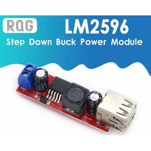 DC 6V-40V To 5V 3A Double USB Charge DC-DC Step-down Converter Module For Vehicle Charger LM2596 Dual USB