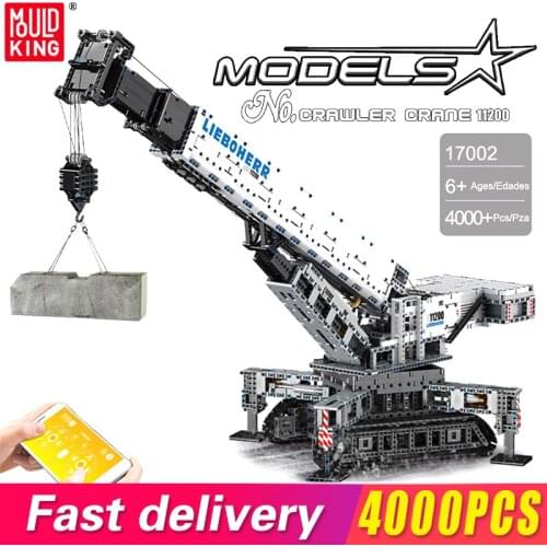 Mould King Car Engineering Truck Crawler Crane Building Blocks Model High Tech Electronic Vehicle Excavator Brick Toys For Kids