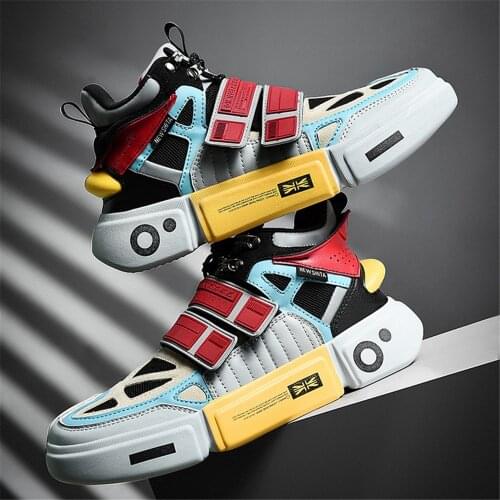 2020 New Four Seasons Mens High Top Sneakers Increased Shoes Casual Breathable Fashion Sports Shoes Explosion Outdoor Strolling