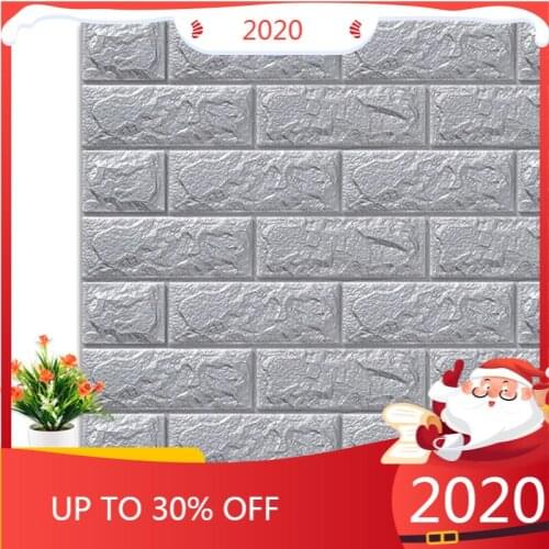 3D Brick PE Foam Wall Stickers Panels Room Decal Stone Decoration Embossed Living Room Kids Bedroom Home Decor 77*70cm