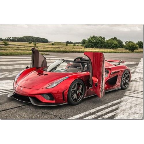 Wall Art Canvas Painting Koenigsegg Regera Supercar Posters and Prints Wall Picture For Living Room Decor