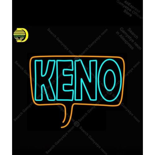 Neon Sign for Cersive Keno 3 neon bulb Sign Neon lights Sign glass Tube Iconic Light Glass Display Boards enseigne lumineuse