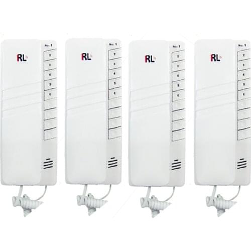 Top Quality Four-way Wired Interphone Home indoor audio 4-way talk intercom system easy installation