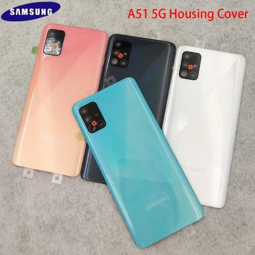 Official Samsung A51 A515 5G Battery Back Cover Door Rear Housing Case For Samsung A 51 5G With Camera Frame Lens Repair Parts