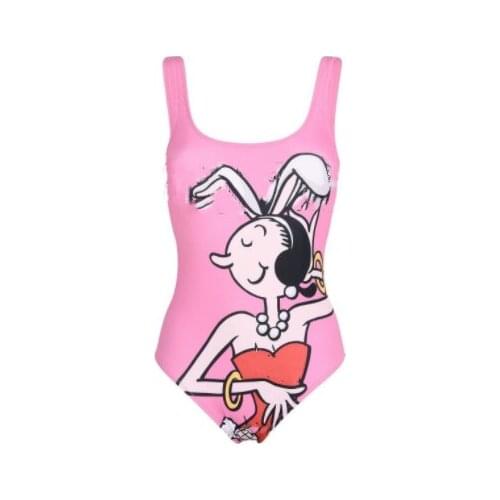 Manufacturer wholesale fashion one-piece letter stripe bikini vest swimsuit womens fresh swimsuit